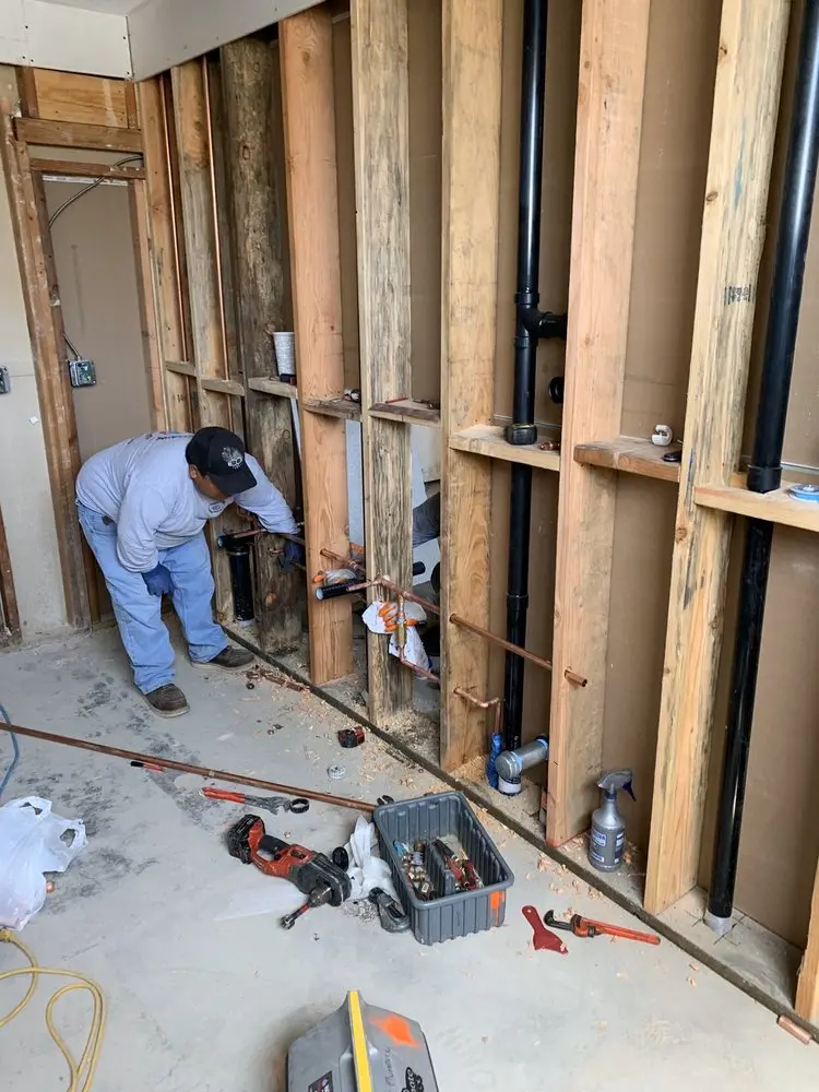 Commercial rough-in plumbing for Gas Line Repair in Grantham